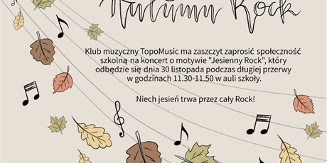 Zaproszenie na jesienny koncert TopoMusic